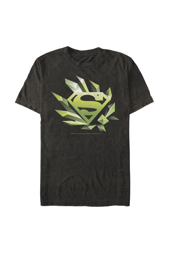 Men's Superman Logo Geometric Shape  Graphic Tee Black Small