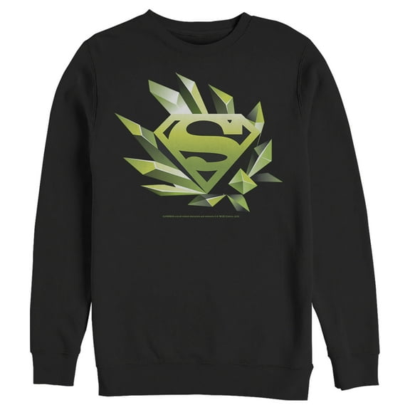 Men's Superman Logo Geometric Shape  Sweatshirt Black Large