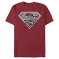 thumbnail image 1 of Men's Superman Logo Grunge  Graphic Tee Cardinal 2X Large, 1 of 4
