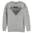 thumbnail image 1 of Men's Superman Logo Grunge  Sweatshirt Athletic Heather Small, 1 of 3
