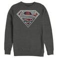 thumbnail image 1 of Men's Superman Logo Grunge  Sweatshirt Charcoal Heather X Large, 1 of 3