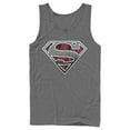thumbnail image 1 of Men's Superman Logo Grunge  Tank Top Charcoal Medium, 1 of 3