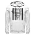 thumbnail image 1 of Men's Superman Logo Hero Barcode Pull Over Hoodie White X Large, 1 of 3