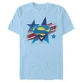 thumbnail image 1 of Men's Superman Logo Patriotic  Graphic Tee Light Blue 2X Large, 1 of 3