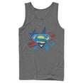thumbnail image 1 of Men's Superman Logo Patriotic  Tank Top Charcoal 2X Large, 1 of 3