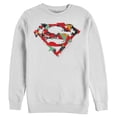 thumbnail image 1 of Men's Superman Logo Puzzle Sweatshirt White Large, 1 of 3