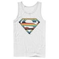 thumbnail image 1 of Men's Superman Logo Retro Stripe  Tank Top White Medium, 1 of 4