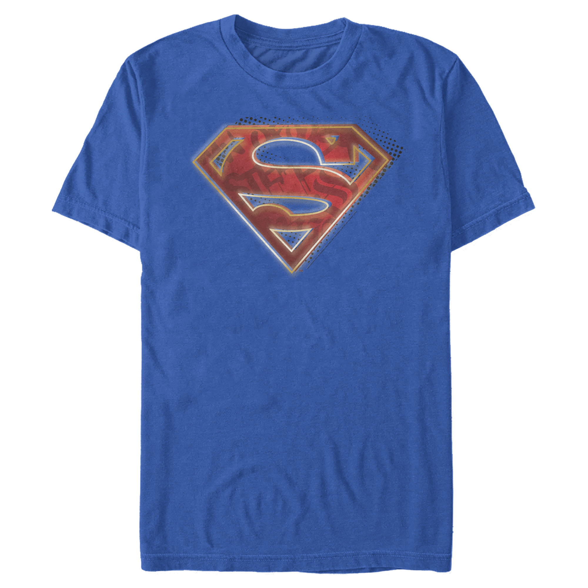 Men's Superman Logo Shadows  Graphic Tee Royal Blue 2X Large - image 1 of 4