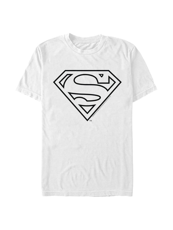 Men's Superman Logo Sleek Graphic Tee White Large