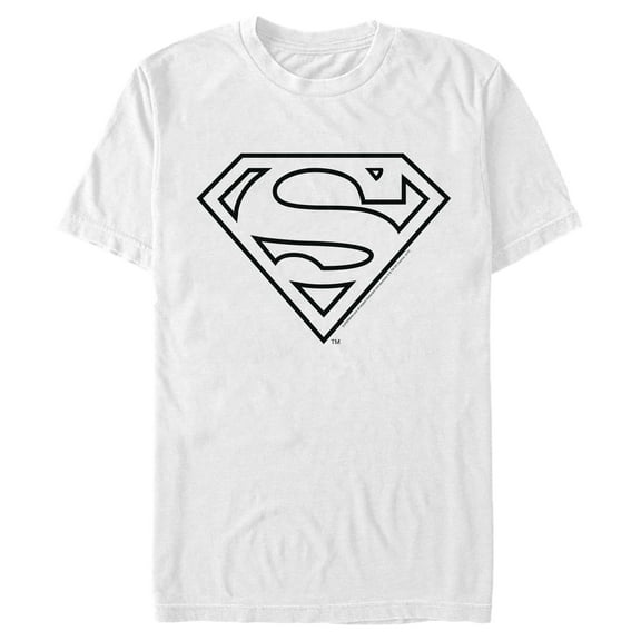 Men's Superman Logo Sleek  Graphic Tee White Medium