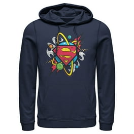 Men s Superman Logo Chrome Machine Pull Over Hoodie Black Large Walmart