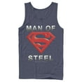 thumbnail image 1 of Men's Superman Man of Steel Beveled Logo  Tank Top Navy Blue X Large, 1 of 3