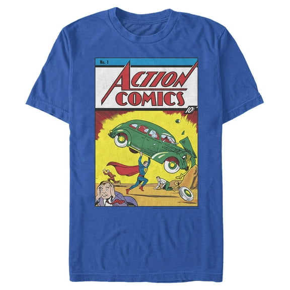Men's Superman No.1 Action Comics Graphic Tee Royal Blue Small