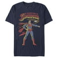 thumbnail image 1 of Men's Superman Patriotic Adventures  Graphic Tee Navy Blue Small, 1 of 4