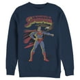 thumbnail image 1 of Men's Superman Patriotic Adventures  Sweatshirt Navy Blue 3X Large, 1 of 3