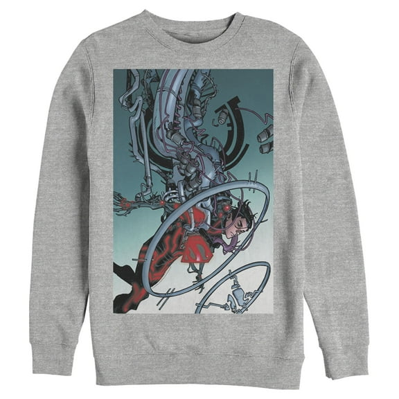 Men's Superman Robotic Fall  Sweatshirt Athletic Heather Large