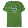 thumbnail image 1 of Men's Superman St. Patrick's Day Shamrock Logo Graphic Tee Kelly Green X Large, 1 of 5