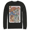 thumbnail image 1 of Men's Superman Super Doom Playing Card  Long Sleeve Shirt Black X Large, 1 of 3