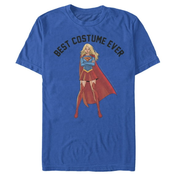 Men's Superman Supergirl Best Costume Graphic Tee Royal Blue X Large