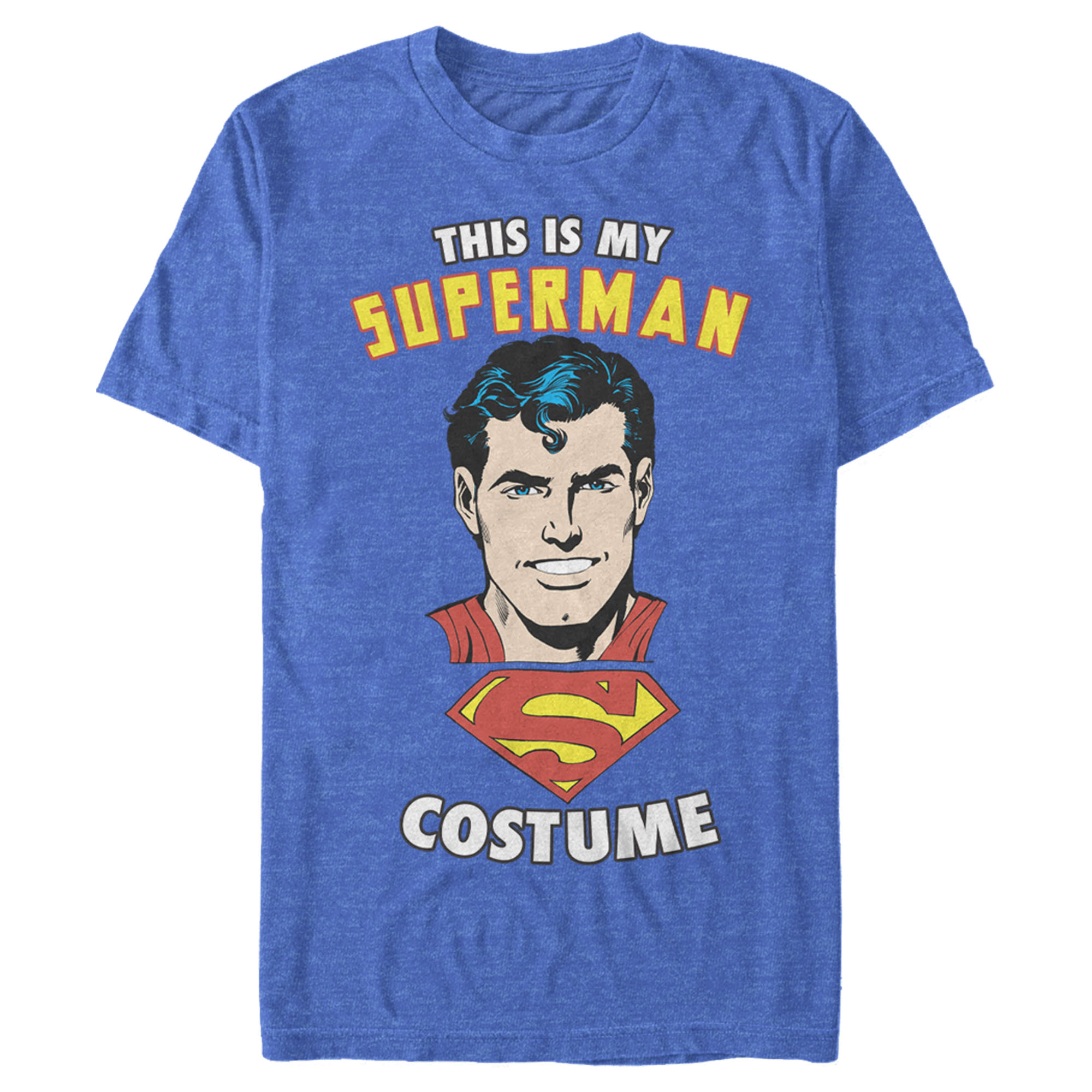 Men's Superman This is My Hero Costume  Graphic Tee Royal Blue Heather Small - image 1 of 4