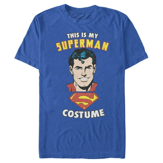Men's Superman This is My Hero Costume Graphic Tee Royal Blue Medium