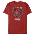 thumbnail image 1 of Men's Superman Valentine's Day Dad is My Hero  Graphic Tee Red 2X Large, 1 of 5