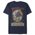 thumbnail image 1 of Men's Superman Vintage Daring Exploits Cover  Graphic Tee Navy Blue Large, 1 of 4