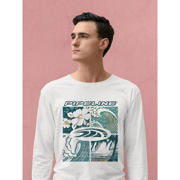 Pipeline Nature Inspired Graphic - Long Sleeve Men's