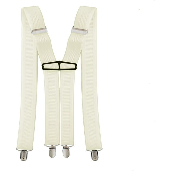 Men's Suspender Braces - Heavy Duty Clip on Suspenders - Fully Adjustable and Elasticated - Fashion Accessory for Parties, Weddings, Casual, Formal Events