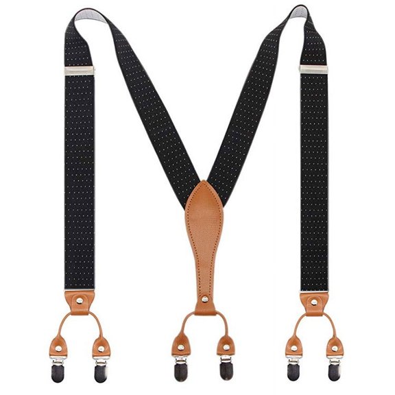 Men's Suspender Heavy Duty Utility Clips Belt Clip-on Suspender