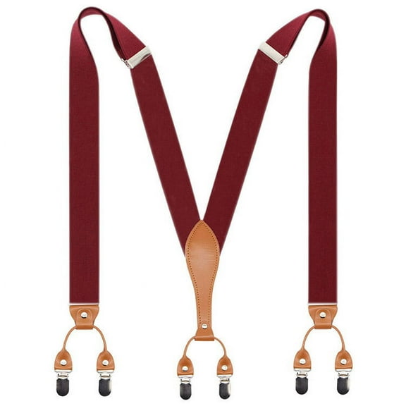 Men's Suspender Heavy Duty Utility Clips Belt Clip-on Suspender
