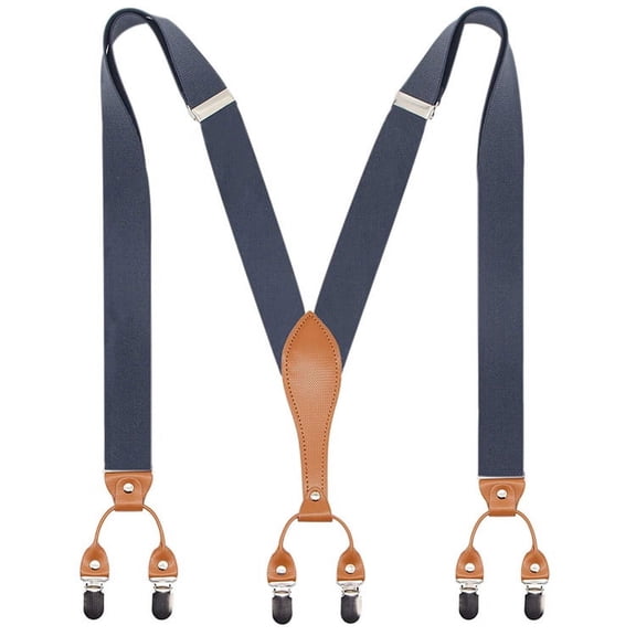 Men's Suspender Heavy Duty Utility Clips Belt Clip-on Suspender