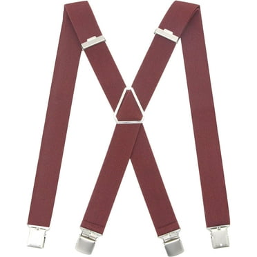 Men’s Suspender X-shape Wide Adjustable Strong Clips Braces Heavy Duty For Casual&Formal