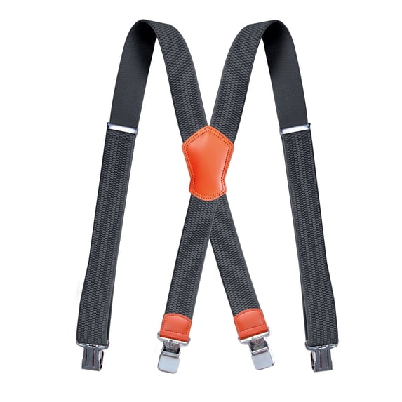 Men's Suspenders 1.5" Wide Adjustable Elastic X Back Style Suspenders With Strong Metal Clips