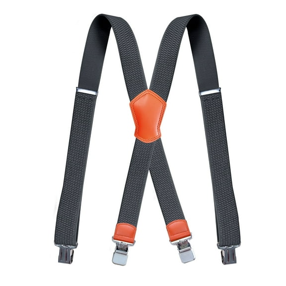 Men's Suspenders 1.5" Wide Adjustable Elastic X Back Style Suspenders With Strong Metal Clips