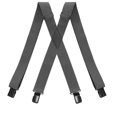 thumbnail image 1 of Men's Suspenders Grey X-Back 1.4 Inches Wide 4-Clips Adjustable Suspenders, 1 of 5