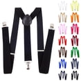 thumbnail image 1 of Men's Suspenders - One Size Adjustable and Elastic Y Back Suspenders for Men Trousers Heavy Duty with 3 Strong Clips, 1 of 5