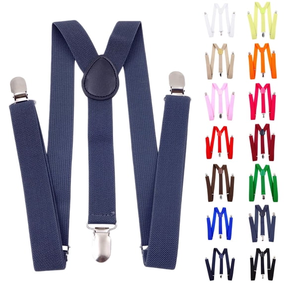 Men's Suspenders - One Size Adjustable and Elastic Y Back Suspenders for Men Trousers Heavy Duty with 3 Strong Clips