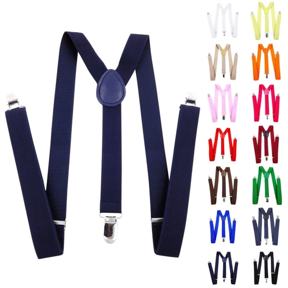 Men's Suspenders - One Size Adjustable and Elastic Y Back Suspenders for Men Trousers Heavy Duty with 3 Strong Clips