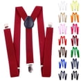 thumbnail image 1 of Men's Suspenders - One Size Adjustable and Elastic Y Back Suspenders for Men Trousers Heavy Duty with 3 Strong Clips, 1 of 4
