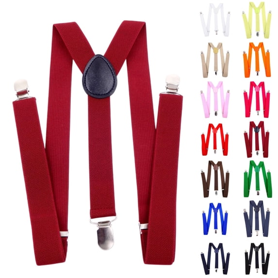 Men's Suspenders - One Size Adjustable and Elastic Y Back Suspenders for Men Trousers Heavy Duty with 3 Strong Clips