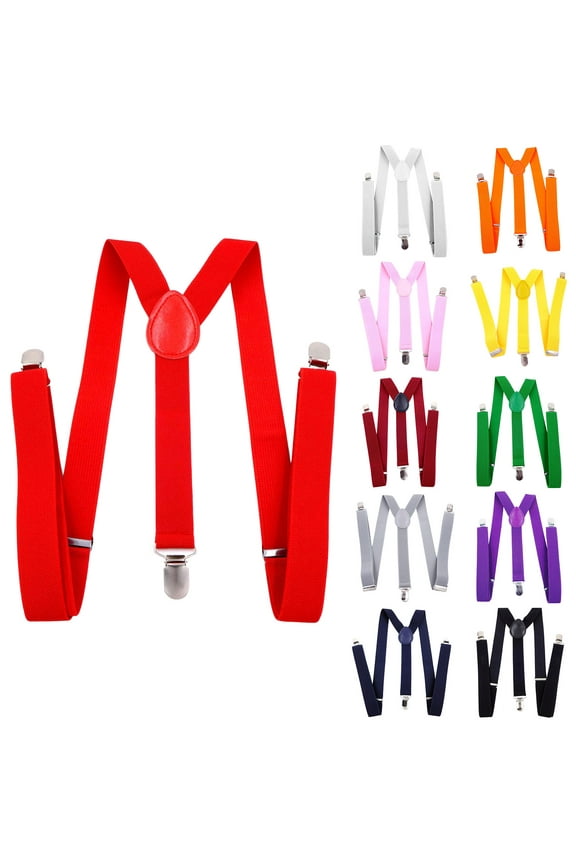 Men's Suspenders - One Size Adjustable and Elastic Y Back Suspenders for Men Trousers Heavy Duty with 3 Strong Clips
