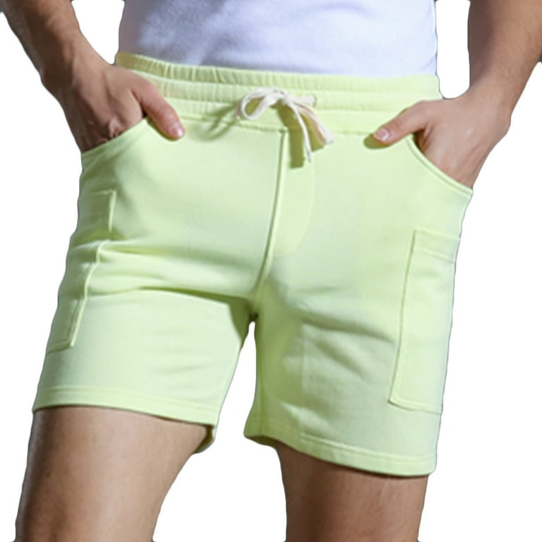 Men s Sweat Cotton Shorts Comfortable Athletic Gym Workout Shorts Sporty Casual Sofe Shorts with Drawstring Walmart
