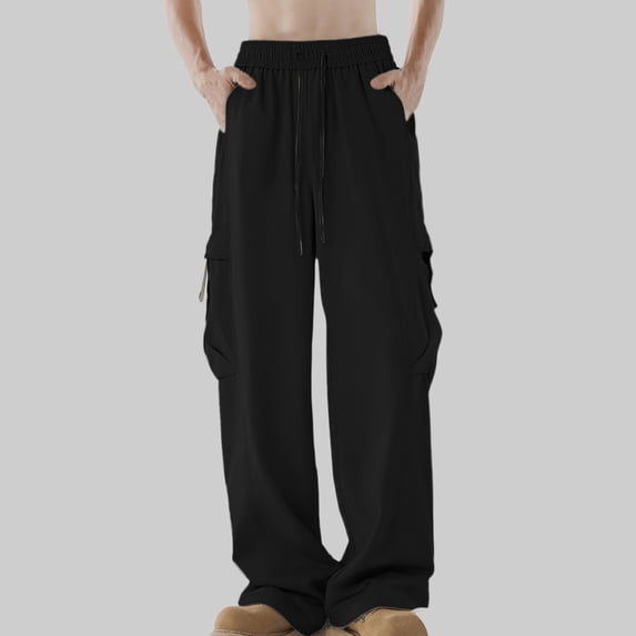 Men’s Sweat Pants Elastic Waist Straight Leg Joggers Men's Running Pants Men Clothing