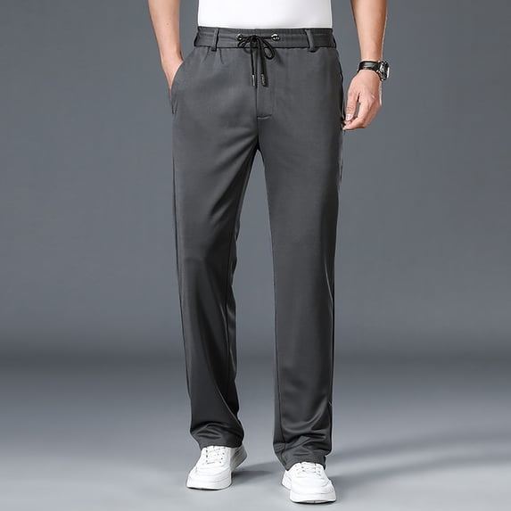Men’s Sweat Pants Elastic Waist Straight Leg Sweatpants Jogger Running Pants Mens Athletic Sweatpants