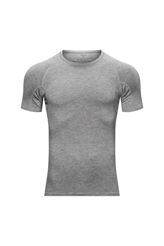 Men's Sweat Proof Shirts Crew Neck Slim Fit T-Shirts Modal Short Sleeve Sweatshirts S-3XL