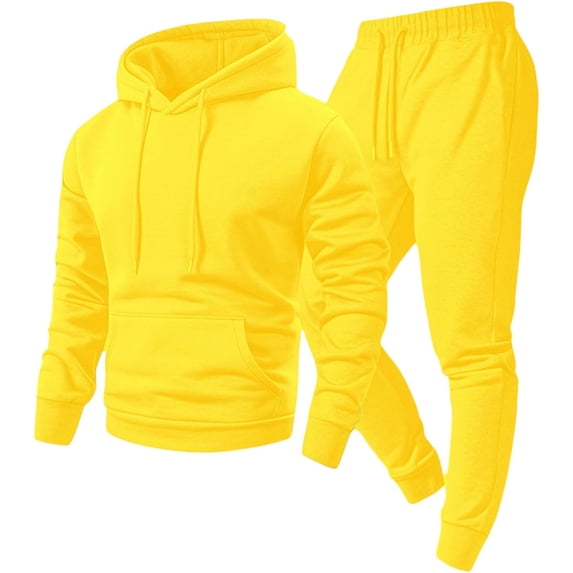 Men's Sweat Set 2 Piece Hoodie and Jogger Sweatpants Tracksuit | Men's 2 piece sweat set with hoodie and jogger sweatpants, designed for casual wear, workouts, travel and everyday comfort