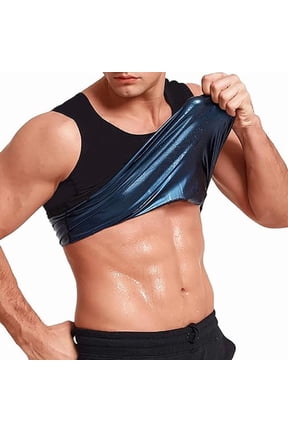 Men's Sweat Shapewear Premium Slimming Workout Vest Trainer Heat Trapping Tank Top Compression Shirt