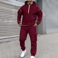 thumbnail image 1 of Men's Sweat Suit 2 Piece Outfit Casual Athletic Sweatsuit Full Zip Pullover Long Sleeve Running Sport Outfits Sports Clothes Outfits, 1 of 8