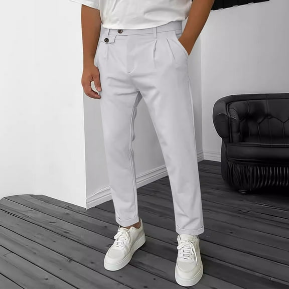 Men's SweatPants Men's Summer Straight Leg Daily Thin Casual Business Pants Work Pants for Men,Mens Dress Pants Mens Work Pants Mens Lightweight Pants